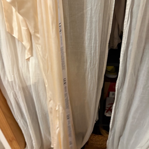 Leau Celine Corset Drape Satin Gown Ivory Large - Picture 5 of 6